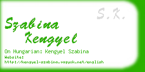 szabina kengyel business card